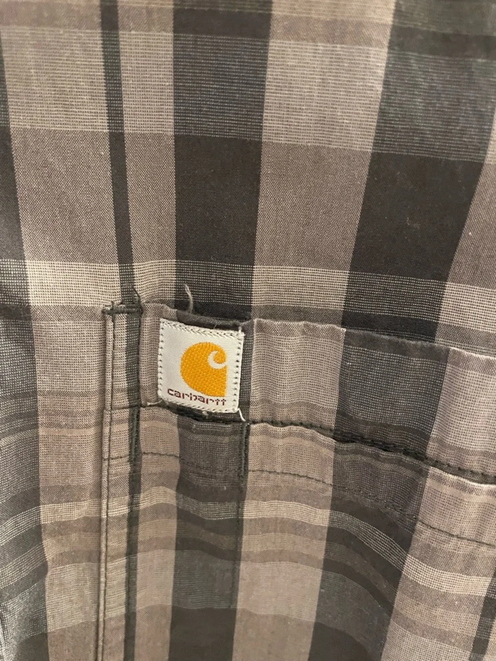 Carhartt Shirt Mens Large Gray Plaid Button Down Long Sleeve Relaxed Fit 104444 - Picture 3 of 4